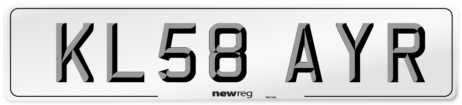 KL58 AYR Number Plate from New Reg